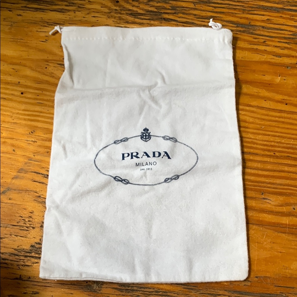 Prada White Drawstring Bag